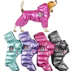 Водонепроницаемая куртка из искусственной кожи для собак, зимняя теплая одежда для маленьких собак, одежда для щенков, толстовки с капюшоном для чихуахуа, одежда для французского бульдога, пальто для Мопса