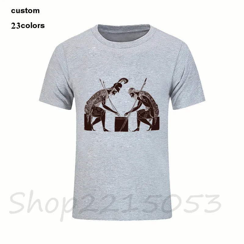 2018 уличная одежда мужская футболка с Ахиллесом Ajax играя в шахматы греческая