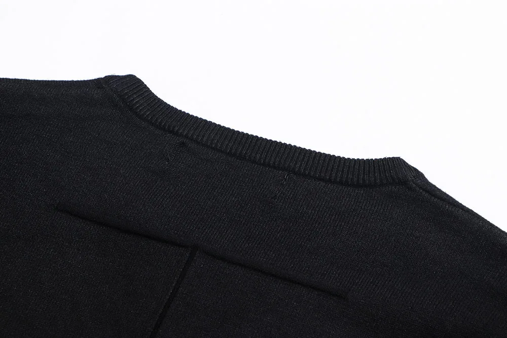 Осенний мужской модный тренд DUYOU удобный хлопковый Повседневный свитер Стразы с