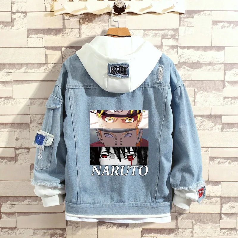 

Джинсовая куртка Chaqueta с аниме дырками, толстовка, Мужской Женский костюм для косплея, модное повседневное пальто из чистого хлопка