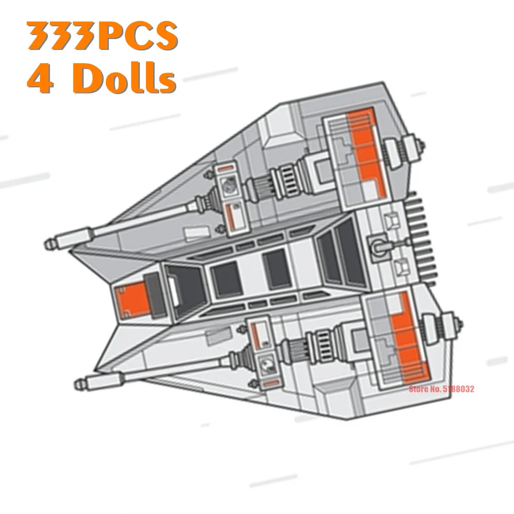 

New 333PCS 20th Edition Star Space Wars Ship Series Snowspeeder Snowfielded Aircraft Building Blocks Brick Kid Gift Toy