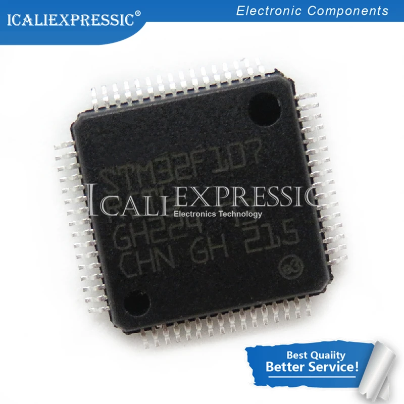 1 шт. STM32F107RCT6 STM32F107RBT6 STM32F107 QFP 64|Интегральные схемы| |
