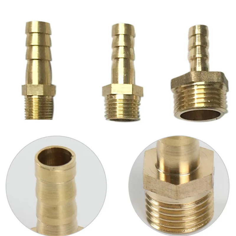 Hot6mm 8mm 10mm латунные медные соединения труб 1/8 &quot1/4&quot 1/2 &quotштуцер шланга хвоста BSP