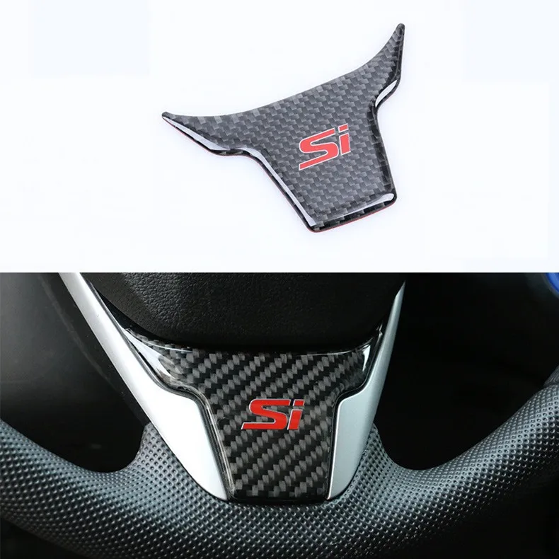 Накладка на руль автомобиля для Honda 10th generation Civic- интерьер ABS углеродное волокно украшения Аксессуары