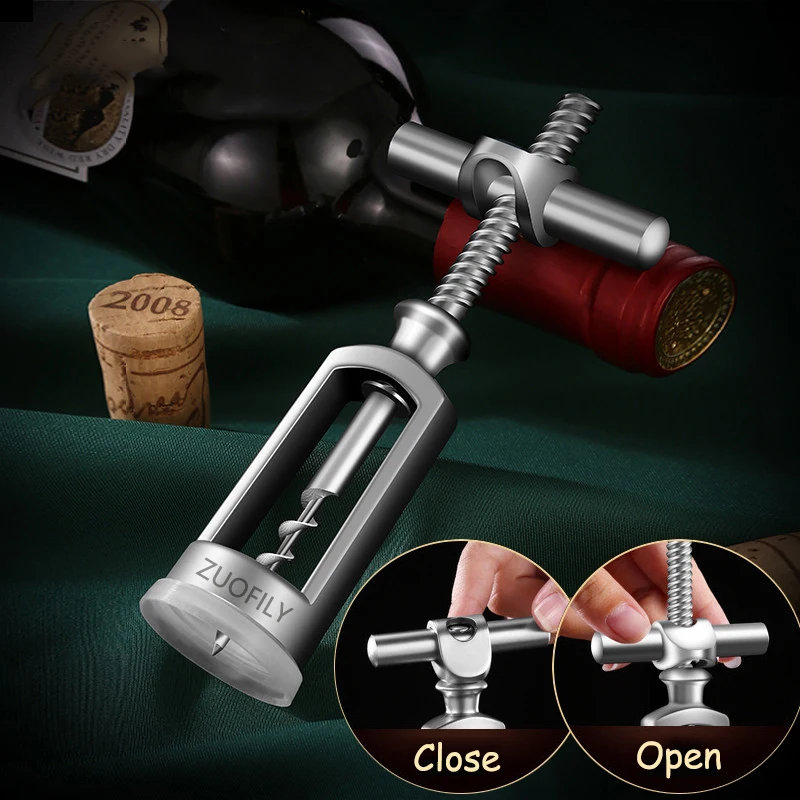 1PC Wine Opener Cork Open Manual Remover Champagne Beer Bottle Corkscrew Easily Household Gadget Kitchen Accessories | Дом и сад