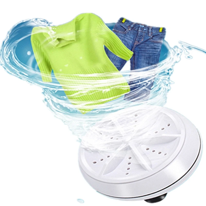 

Portable Mini Washing Machine Easy Operation Personal Rotating Turbine Washer Suitable for Travel Home Business Trip
