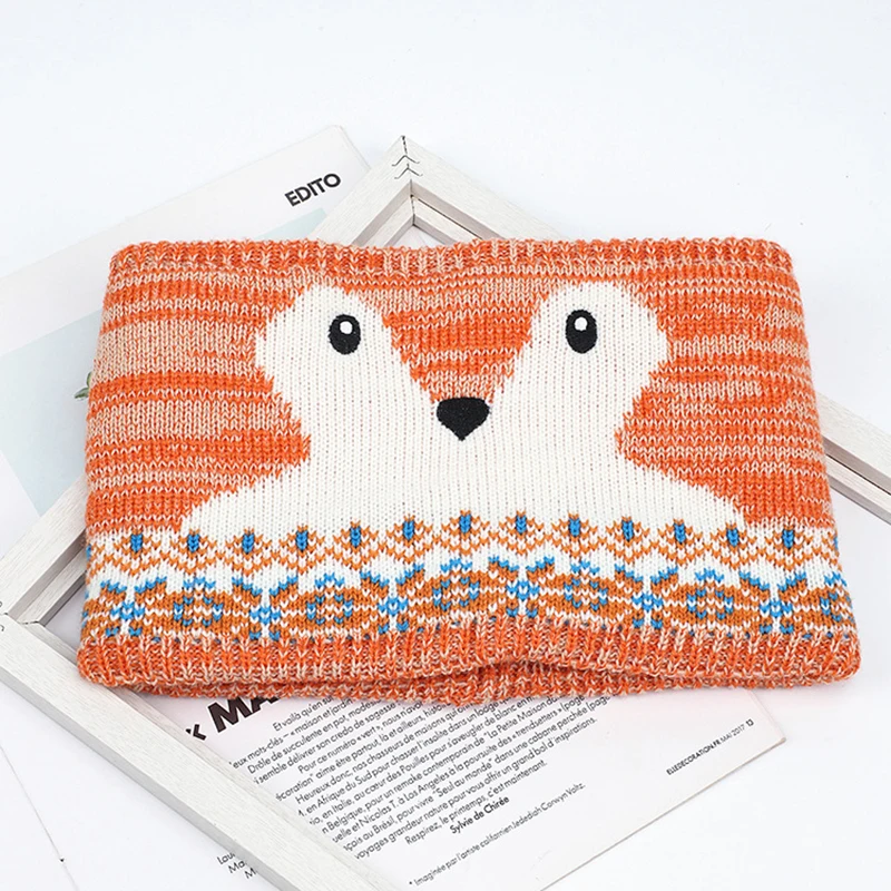 Детская шапка шарф перчатка набор зимняя с ушками для мальчиков и девочек Теплая