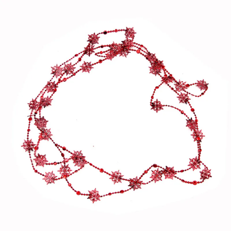 Рождественское украшение Снежинка цепь ПВХ двери окна украшения для