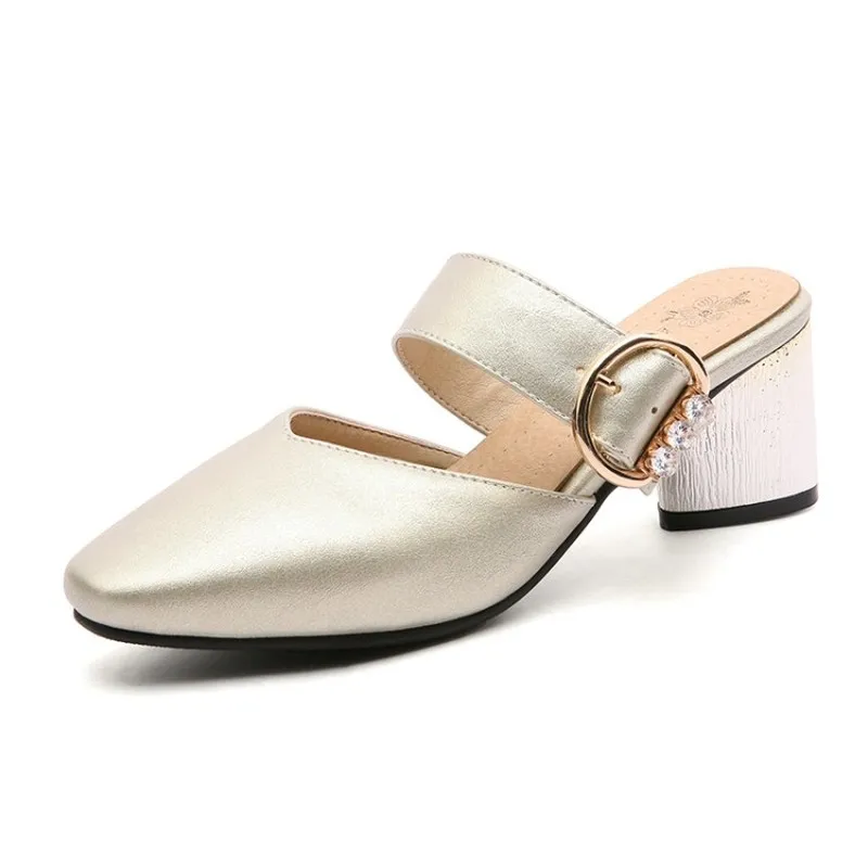 Женские ботинки из искусственной кожи Летние сланцы для улицы необычный стиль