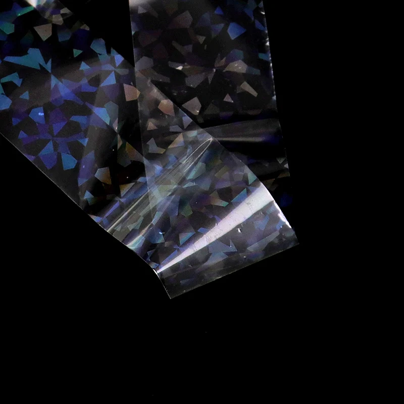 Прозрачная голографическая фольга для ногтей с изображением звездного неба 4*100