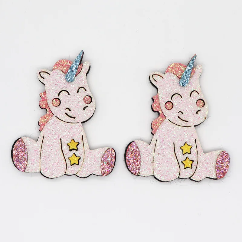 10 шт блестящая кожа Нетканая ткань для заколки волос аппликационные заплатки