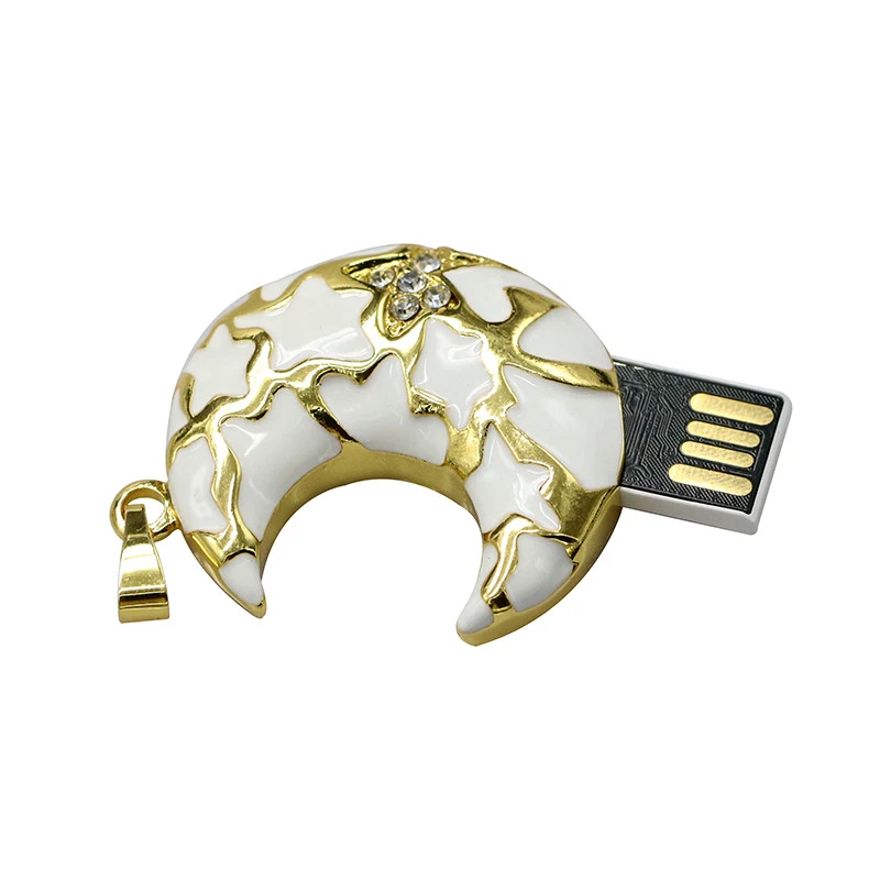Флеш-накопитель металлический Кристальный usb флэш-накопитель Moon Star usb-флеш-накопитель в подарок 64 Гб 128 Гб флешки 8 ГБ 32 ГБ 16 ГБ ожерелье флешки U диск