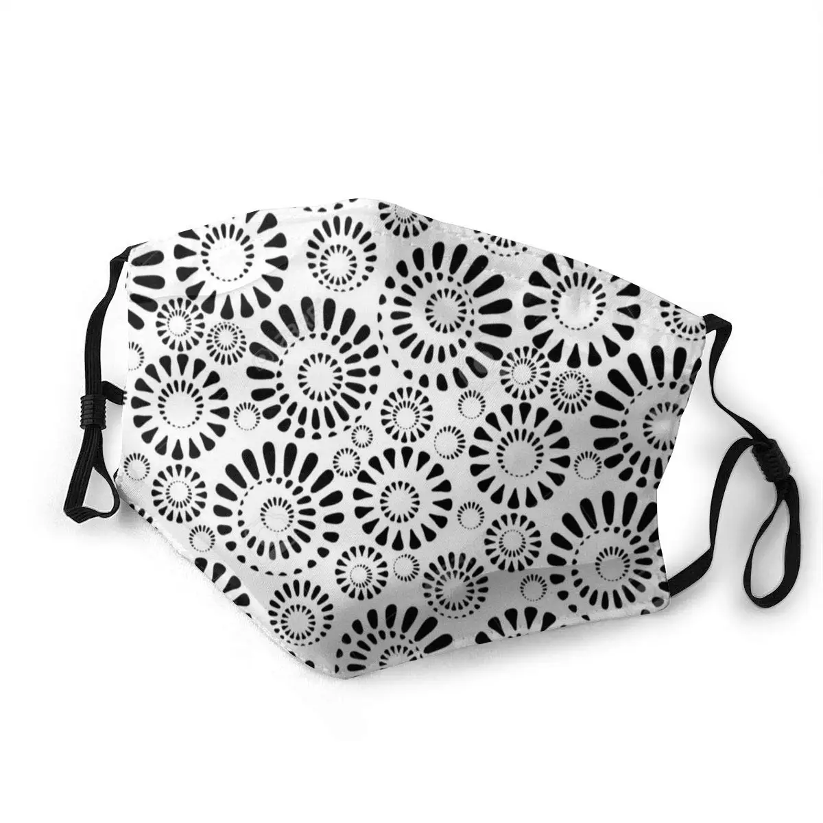 

LAURA FERGUSON Half Face Mask with Filter Unisex Tactical Winter Face Cover for Floral White