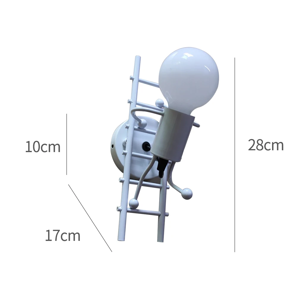Современное настенное бра Konesky с куклой для скалолазания лестницы маленький