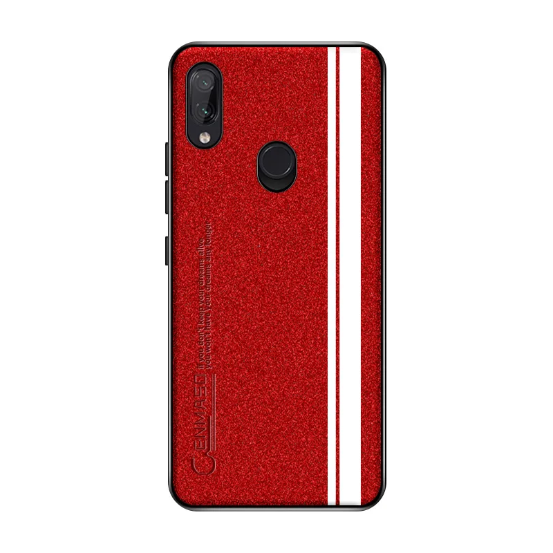 Красный mi Note 7 Чехол из Жемчужной кожи ультра тонкий силикон мягкий край XIAO mi Redmi Note 7 Pro Xiao mi Redmi Note 7 Чехол Note7 задняя крышка - Цвет: Красный