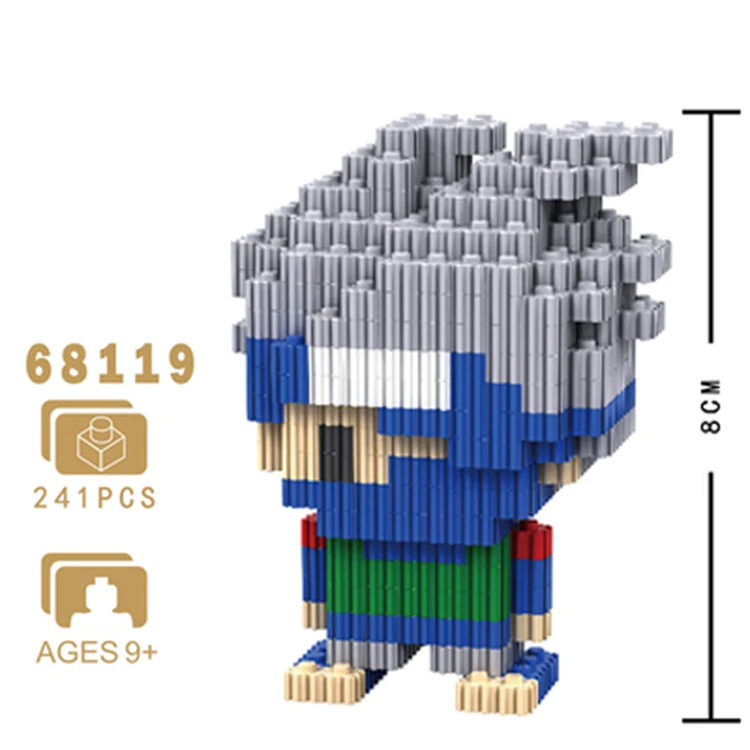241pc Kakashi Строительные блоки, игрушки для детей, Super Mario Bros, алмазные мини-блоки, Doraemoned, супер герой, Narutoes, Звездные войны, Детский Рождественский подарок - Цвет: 241pc Kakashi