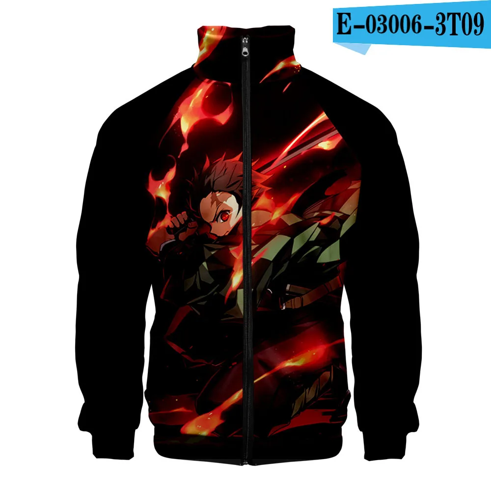 Горячая аниме Demon Slayer Kamado Nezuko худи на молнии для косплея хип-хоп толстовка