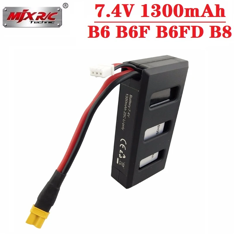 Оригинальный MJX B6 B6F B6FD B8 RC Дрон вертолет 7 4 в 1300 мАч литий полимерный аккумулятор