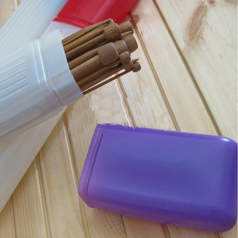 Органайзер коробка для хранения спиц Бамбуковая металлическая сумка