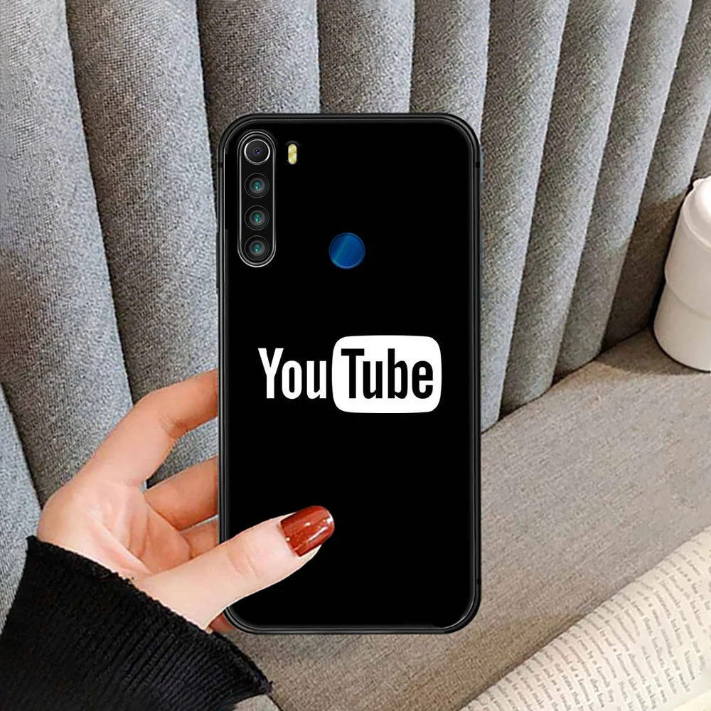 

Video Youtube Phone Case cover For XIAOMI Redmi Note 3 4 4X 5 6 7 8 9 Pro T S max black prime silicone back luxury waterproof