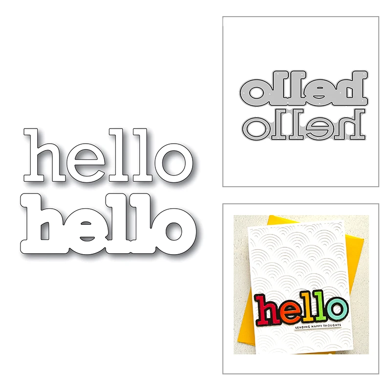 

Новые рождественские тени Hello Art Words 2020, металлические резные штампы для DIY скрапбукинга, декоративное тиснение и изготовление карт без штамп...