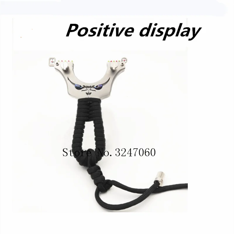 

Slingshot stainless steel flat sight cutting push spring band rubber band flat leather slingshot outdoor hunting shooting sport