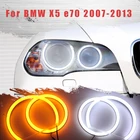 Светодиодный SMD хлопковый светильник Switchback Angel Eye Halo Ring DRL Kit для BMW X5 E70 2007 2008 2009 2010 2011 2012 2013