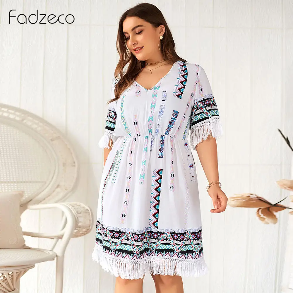 Fadzeco женские африканские платья Дашики с этническим принтом летнее платье