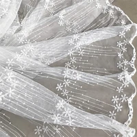 off white cotton embriodered lace fabric wedding lace accessories diy craft vh213126