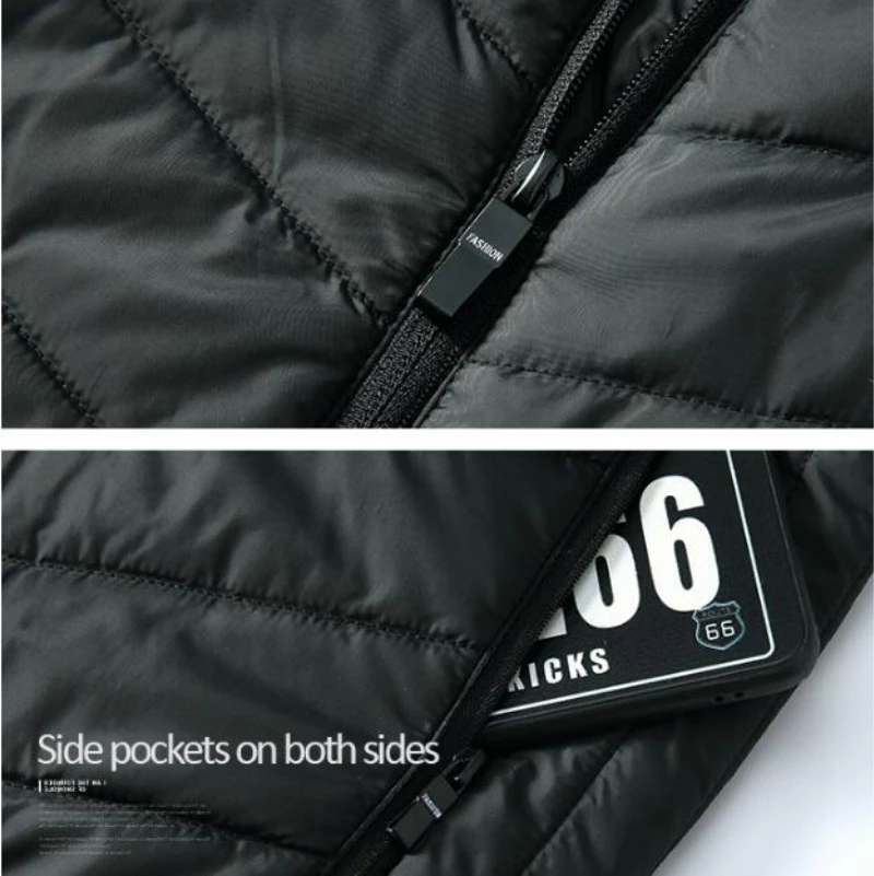 Электрический жилет с подогревом через USB мужской Женское пальто тепловая