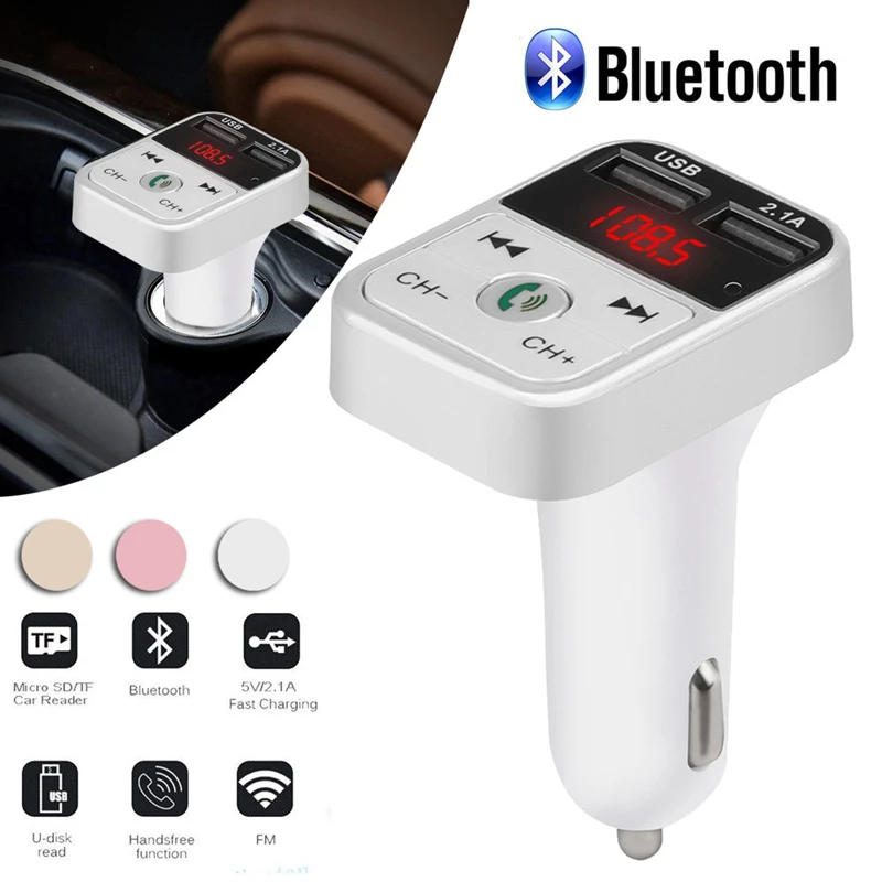 Wireless Bluetooth Fm Car Chargers Transmitter Led Mp3 Player Charger 2 Usb Handsfree Kit Accessories | Автомобили и мотоциклы