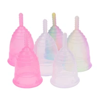colorful women cup medical grade silicone menstrual cup feminine hygiene menstrual lady cup health care period cup with bag