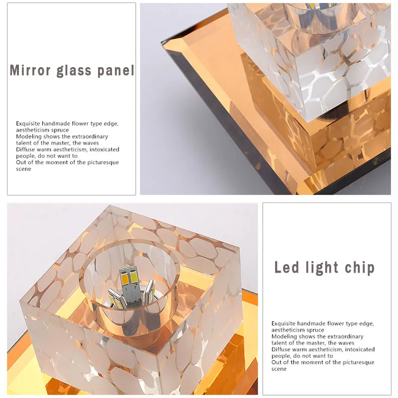 Led ceiling light crystal lamp modern focos led techo living room loft home decorations surface mounted fixtures | Лампы и освещение