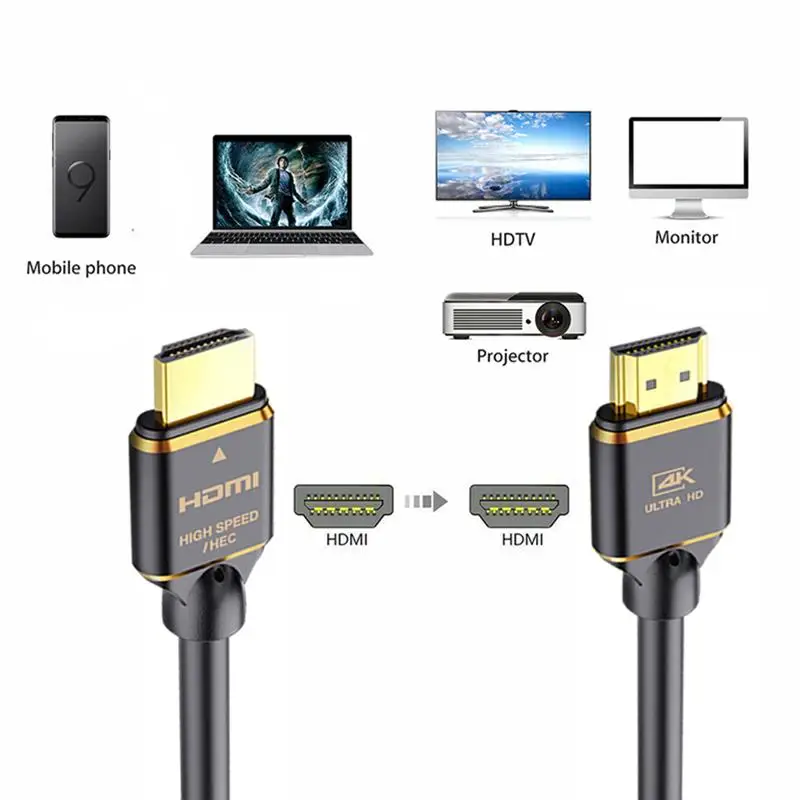 Кабель HDMI 2 0 кабель 4K для проектора Xiaomi Nintendo Switch телевизор PS4 ТВ приставка xbox 360 1 м 5