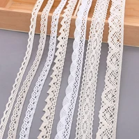 510yard beige white lace ribbon 11 27mm diy craftsweddingclothinglace trim fabric african lace wedding party gift wrapping