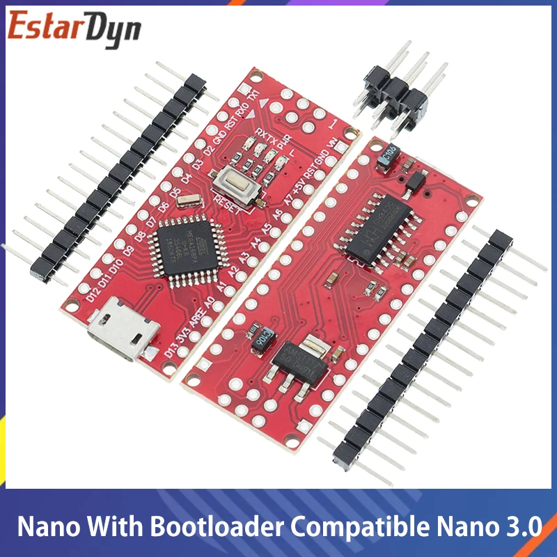 Nano Micro USB с Загрузчиком v3.0 ATMEGA168P совместимый контроллер V3 Red для Arduino CH340 USB-драйвер
