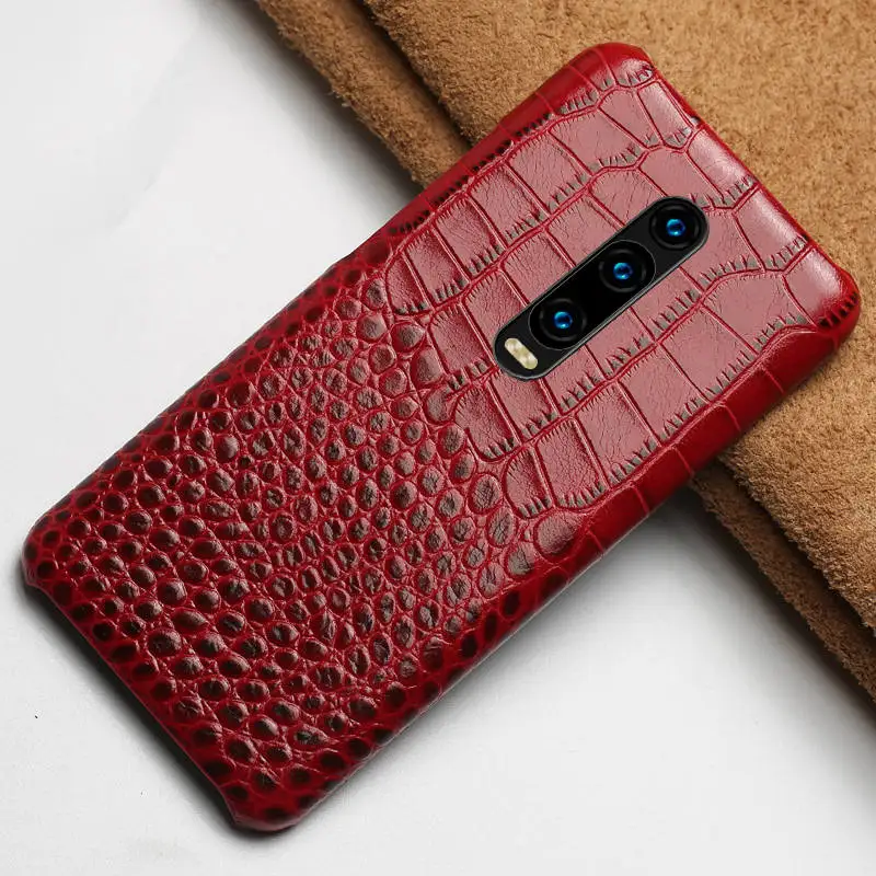 Красный Чехол для телефона из натуральной коровьей кожи для Xiomi Red mi Note 8 Pro 8T Note 7 6 5Plus 4x чехол для mi 9 9T PRO 9 Lite 8 8 Lite A3 Note 10 - Цвет: Красный