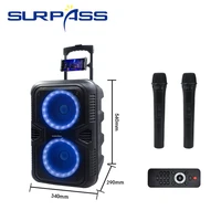 portable outdoor speaker subwoofer 200w high power wireless stereo karaoke trolley bt speakers fm radio battery soundbox