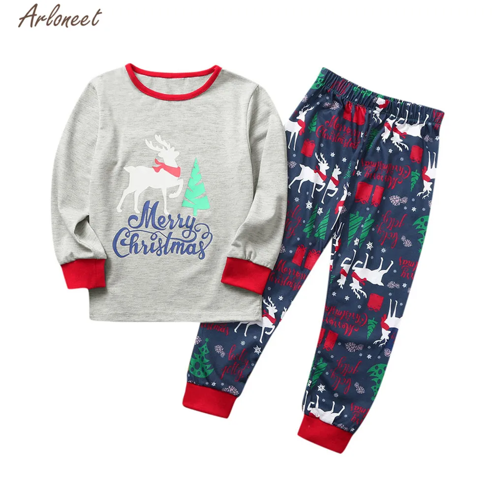 Рождественская одежда ARLONEET Детский комплект из 2 предметов Топ с длинным рукавом