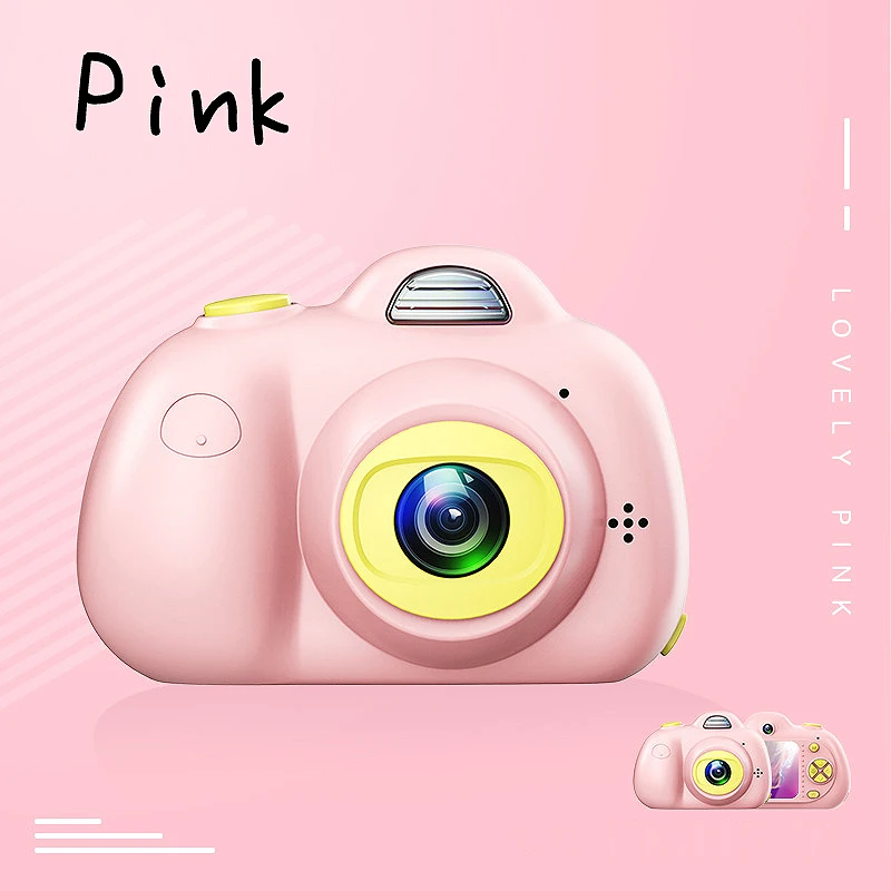 Милая Детская Цифровая камера Full Hd 1080P Мини с двойным объективом детская 2 дюйма 8Mp