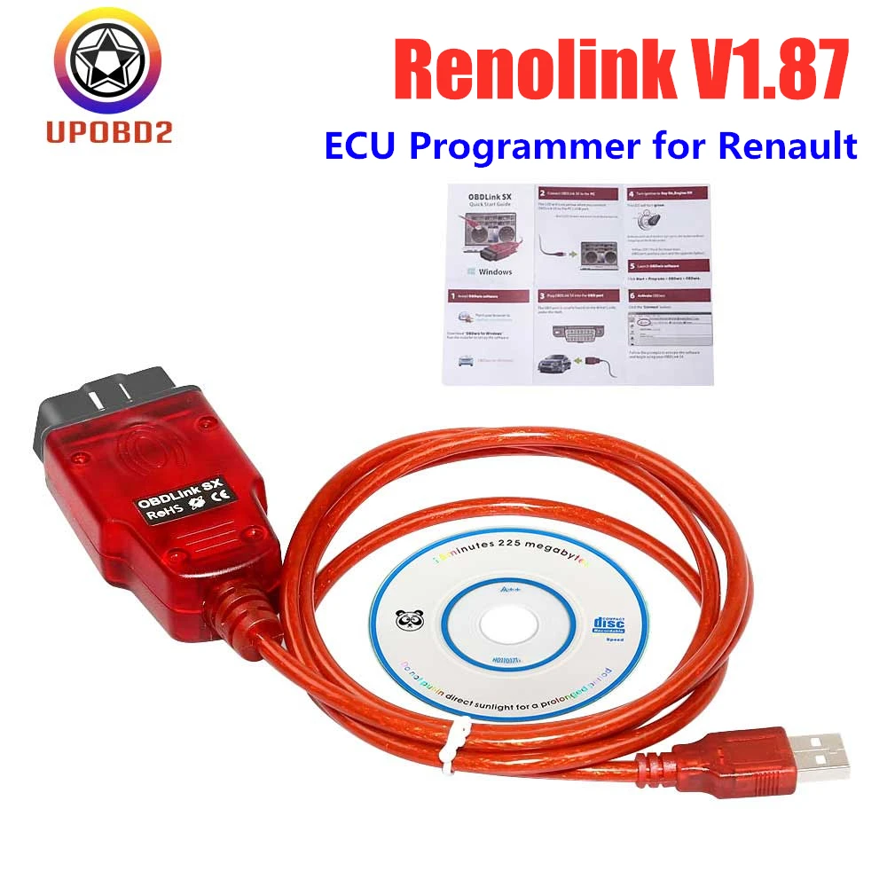 ECU Программатор Renolink V1.87 V1.52 для Renault сброс ключа кодирование UCH подходит к
