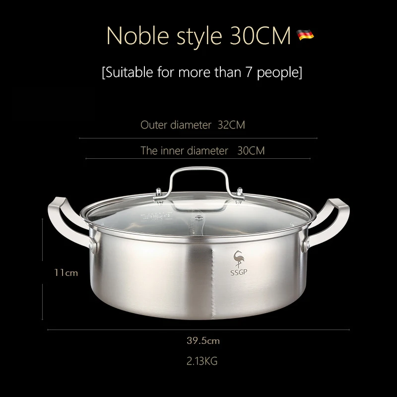 Новый хорошее качество Нержавеющая сталь утка горячий горшок толстый горшки