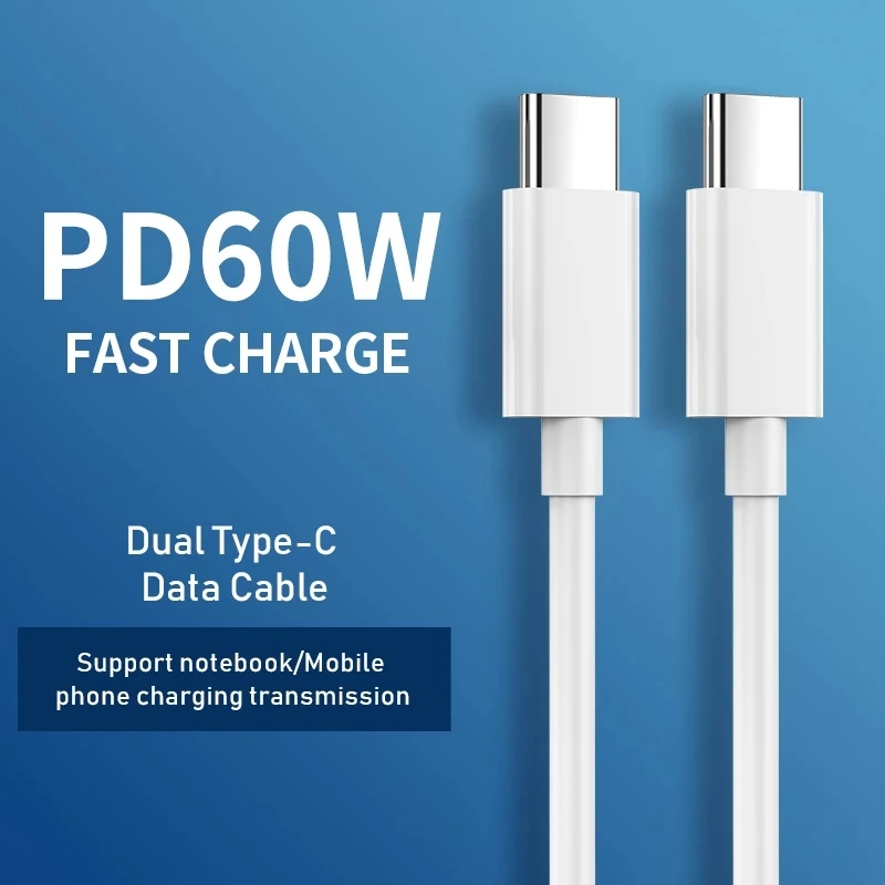 

60W Usb PD Type C Cable Usb-C To Usb-C Cable Super Fast Charger QC4.0 for Xiaomi Samsung Galaxy S20 Macbook Pro Redmi Note 8 Pro