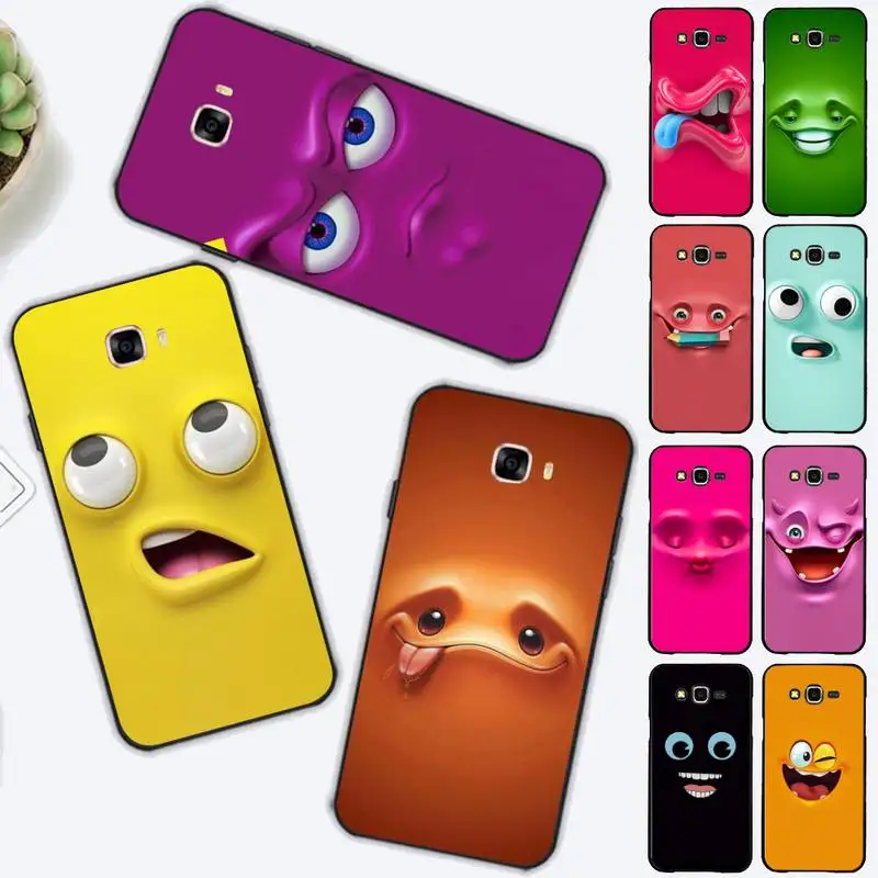 

FHNBLJ funny face Phone Case for Samsung J4 plus J2prime J5 J6 plus 2016 J7 8 core 2017