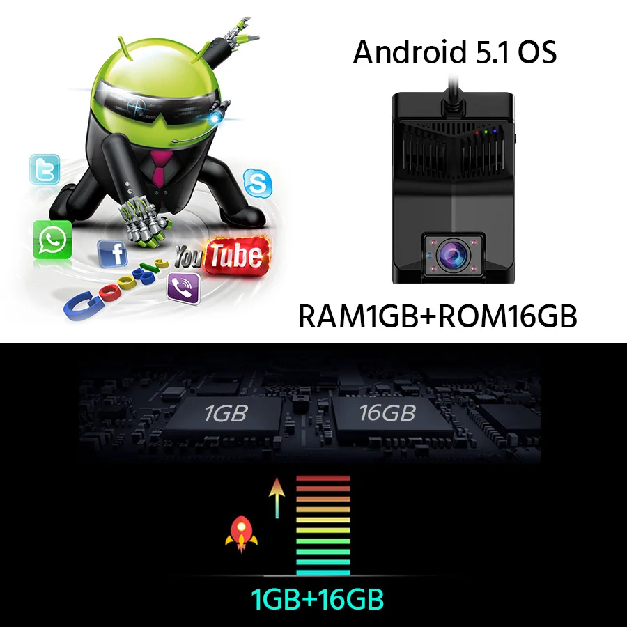 E ACE D12 4G видеорегистратор Android WiFi GPS слежение с двумя объективами Автомобильный FHD