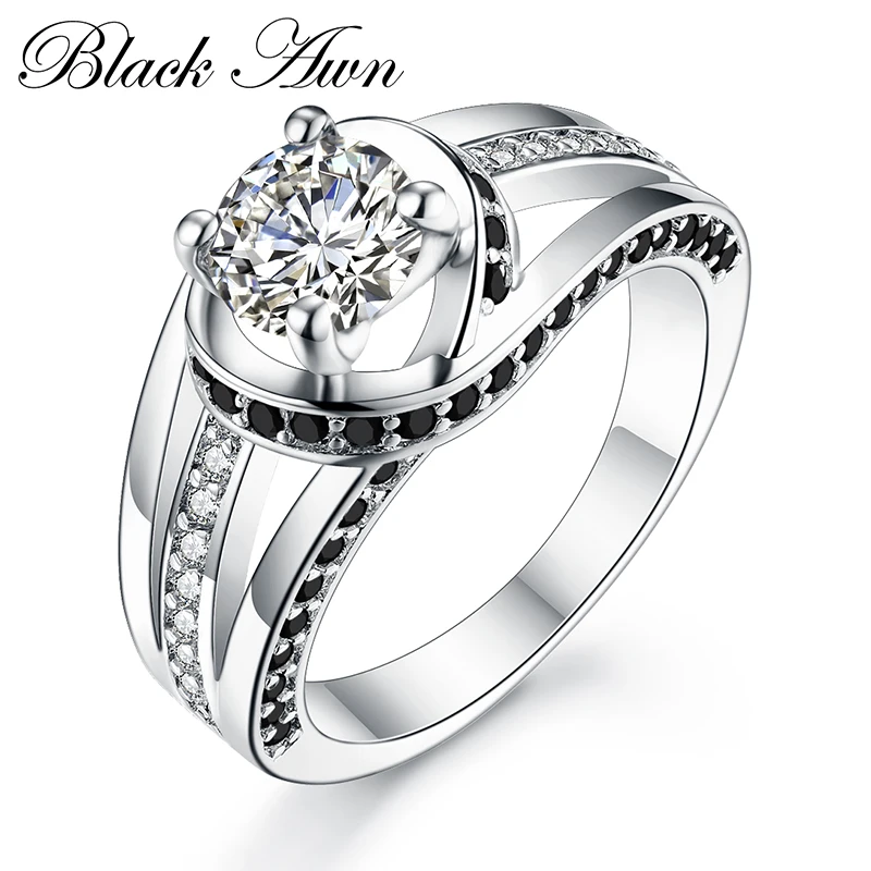 925 Sterling Silver Jewelry Trendy Wedding Rings for Women Engagement Ring Femme Bague Bijoux Anillos De Plata 925 De Ley C167