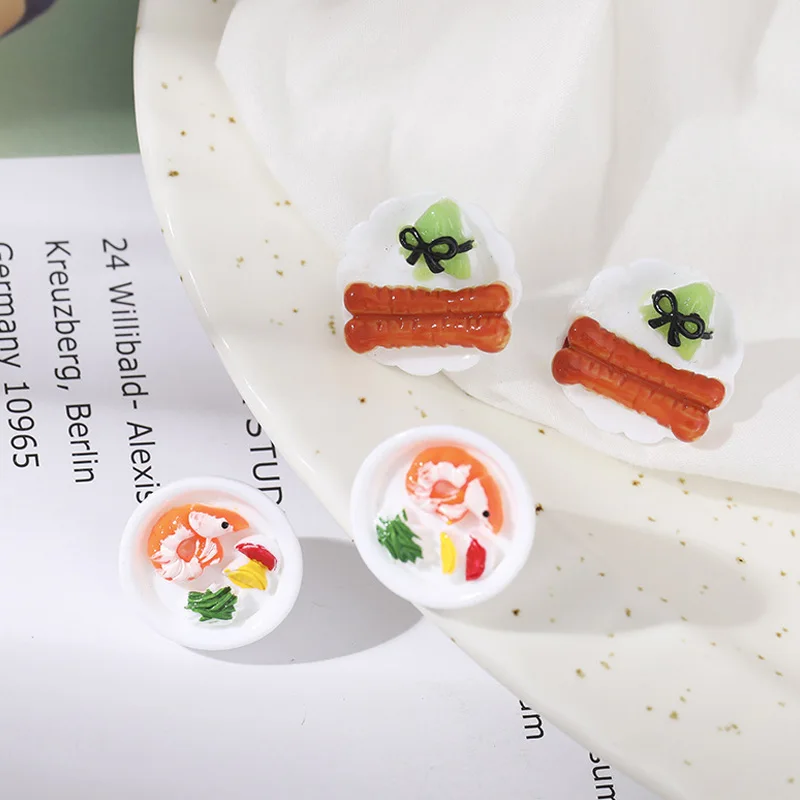 

Chinese Food Zongzi Steamed Stuffed Bun Bread Pendant Earrings Handmade Charms Decoration Accessories Simulation Food earrings