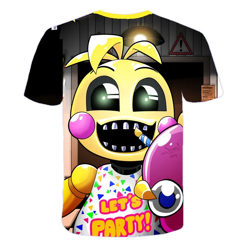 

Fnaf 3D Cool T Shirt New Boy Girls Children Five Nights at Freddy's Summer Streetwear Anime Tops Boy Girl Kids Tee Clothing