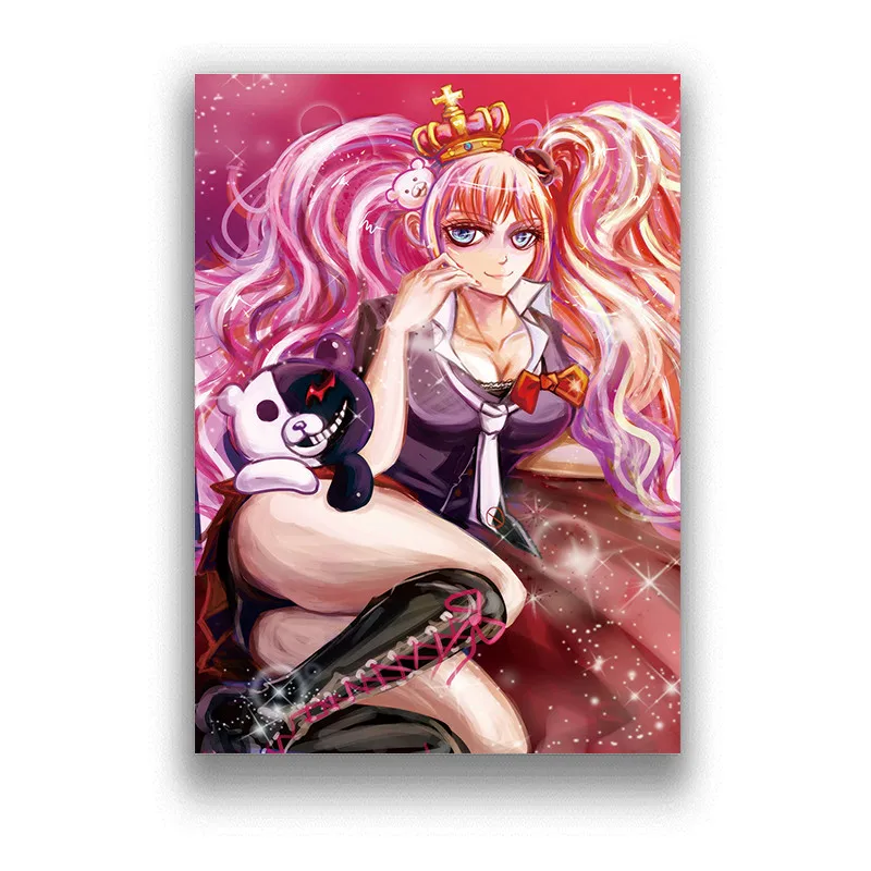 Danganronpa White Coated Paper Poster Japanese Anime Kyouko Kirigiri Whole roles Art Poster and Prints Wall Art Painting images - 6