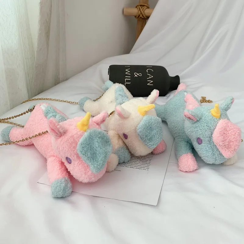 Корейская версия плюшевая кукла с супер единорогом бархатная сумка для девушек